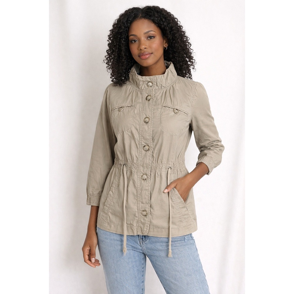Loft Ann Taylor- Utility Jacket in Light Tan Size SP